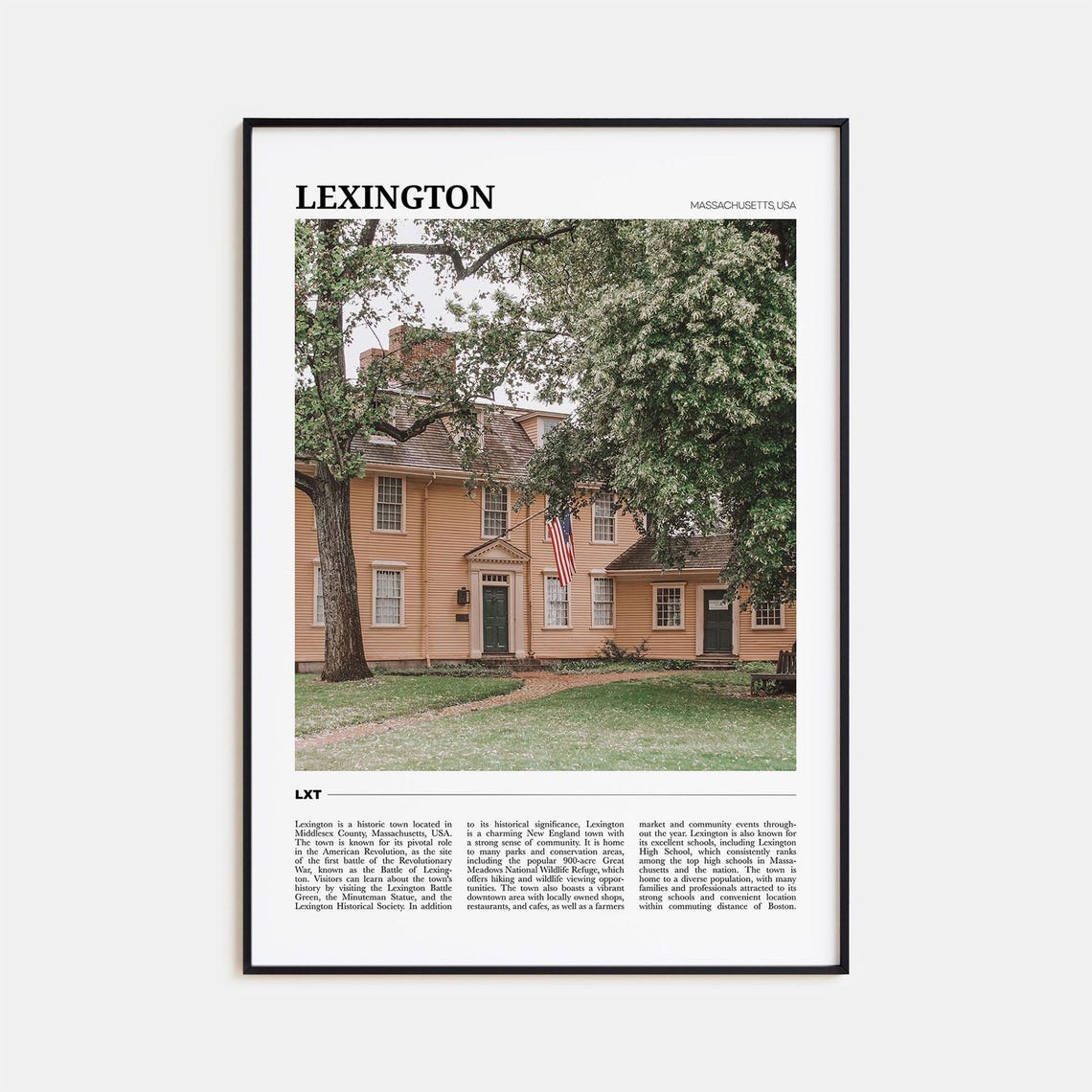 Lexington Travel Poster Massachusetts Lexington Wall Art Lexington Poster Print Lexington Photo Lexington Decor Massachusetts Usa