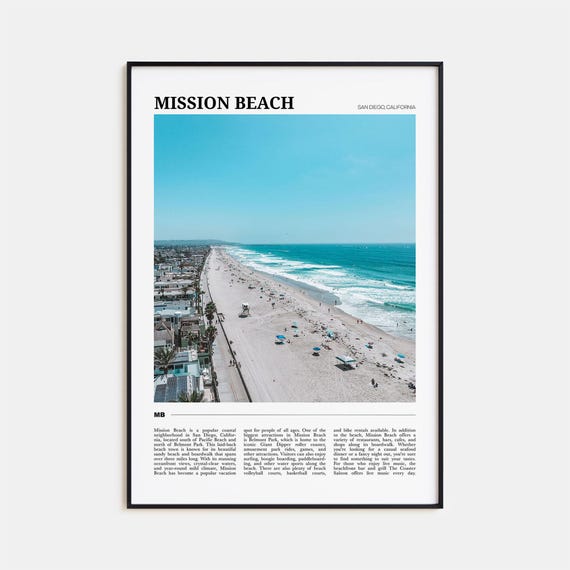 Mission Beach Travel Poster, San Diego No. 2