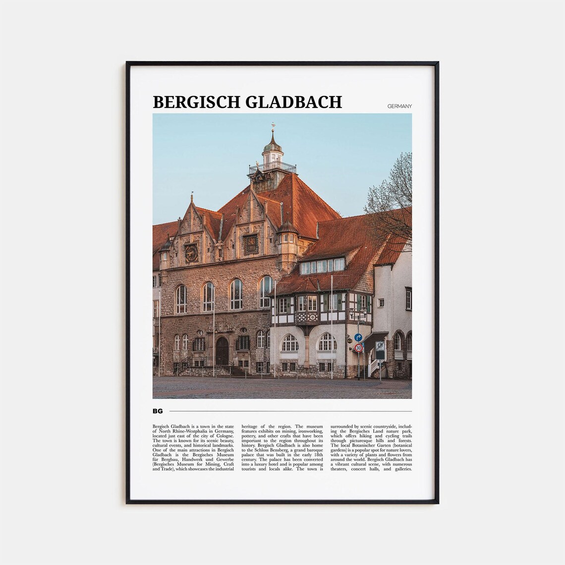 Bergisch Gladbach Germany Grand Historic Town Hall View Poster