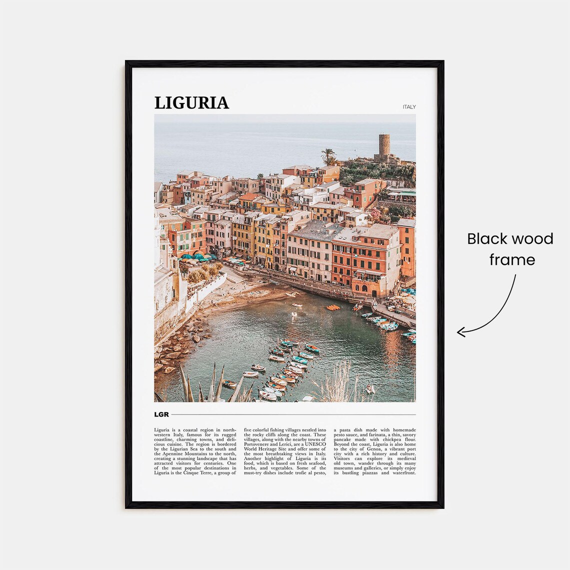 Liguria Travel Poster, Italy Wall Art Print - Image 2