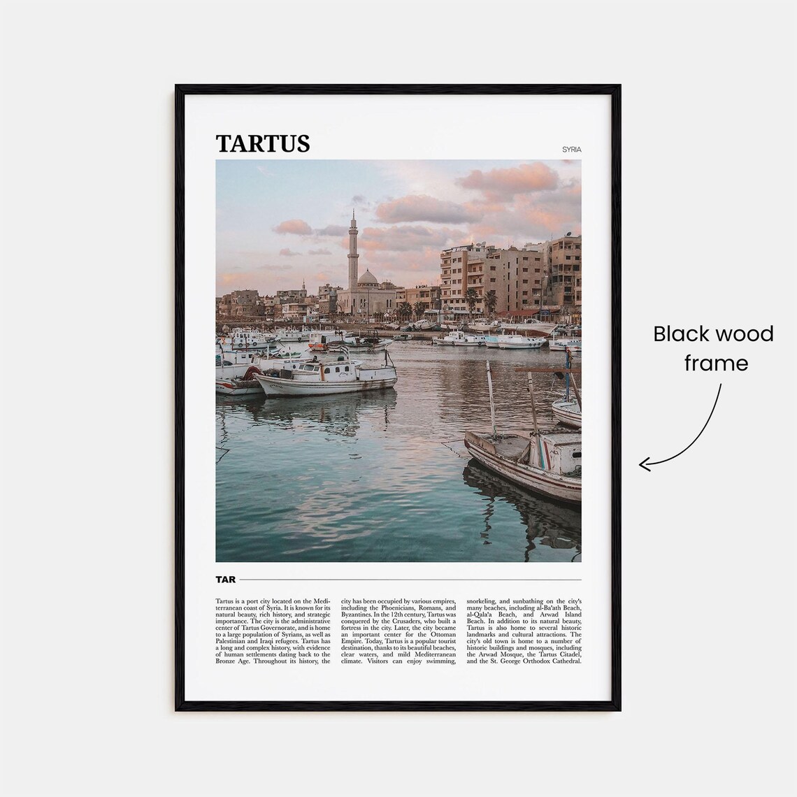 Tartus Travel Poster, Syria Wall Art Print - Image 2