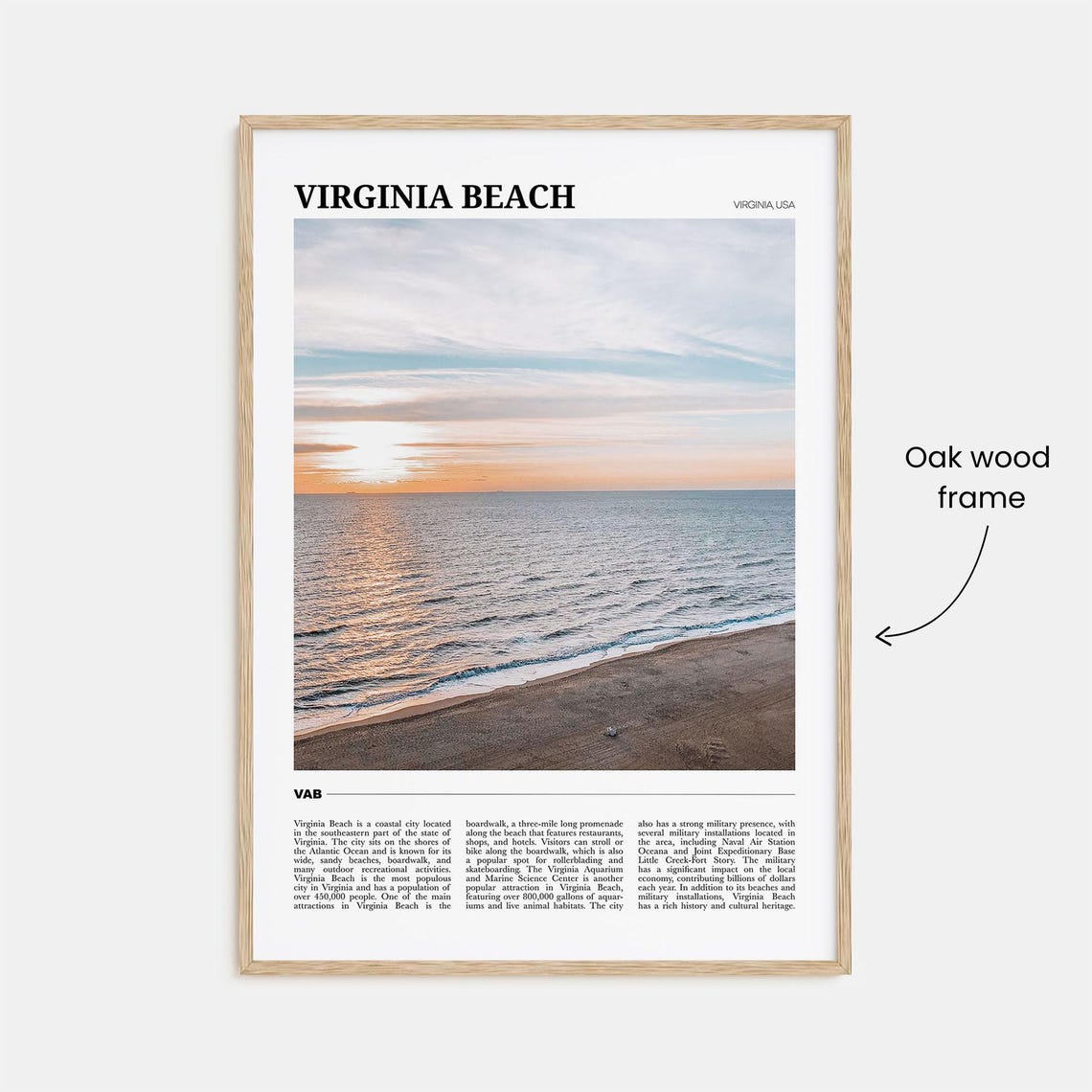 Virginia Beach Virginia Ocean Sunset Travel Poster Beach Art - Image 3
