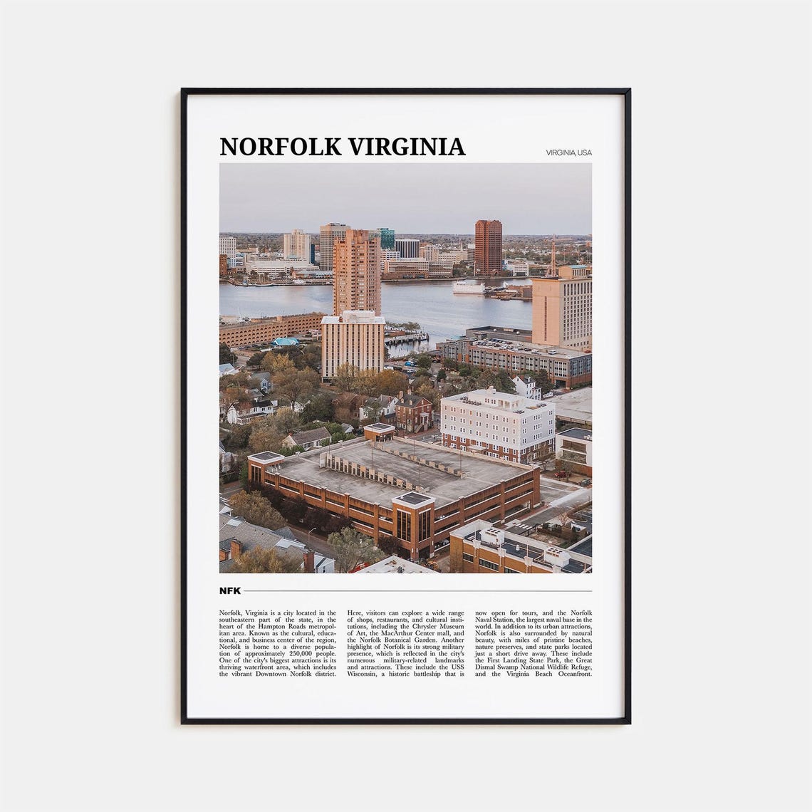 Norfolk Virginia Travel Poster Norfolk Virginia Wall Art Norfolk Virginia Poster Print Norfolk Virginia Photo Norfolk Virginia Decor
