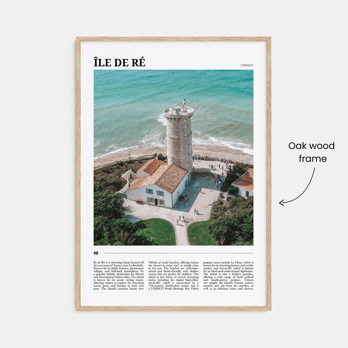 Ile de Re France Coastal Lighthouse Aerial Seaside Travel Poster - Image 3