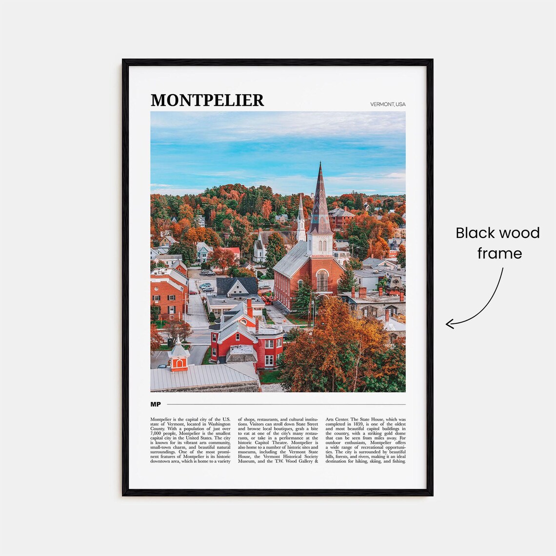 Montpelier Travel Poster, Vermont USA Art Print - Image 2