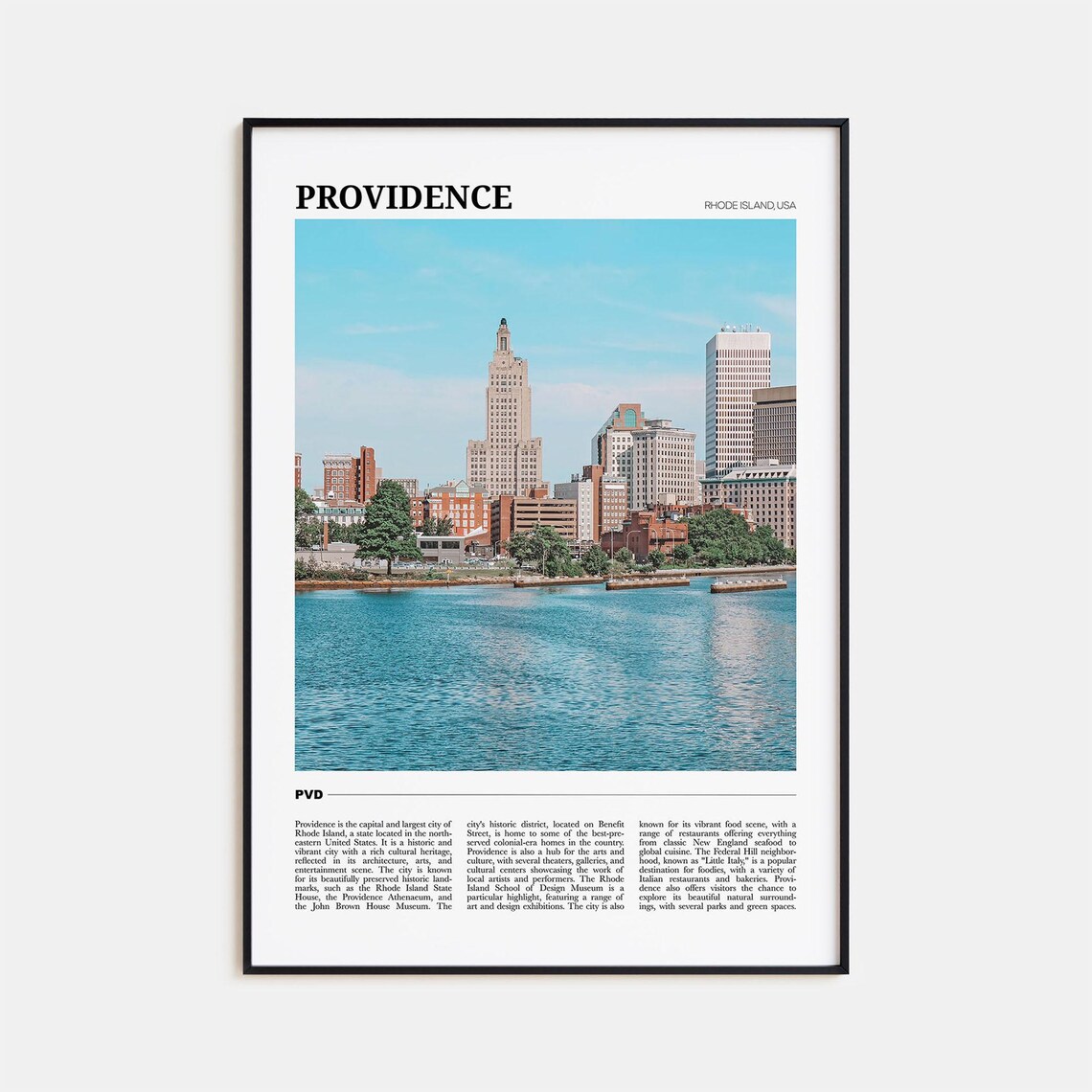Providence Travel Poster, Rhode Island USA Art Print