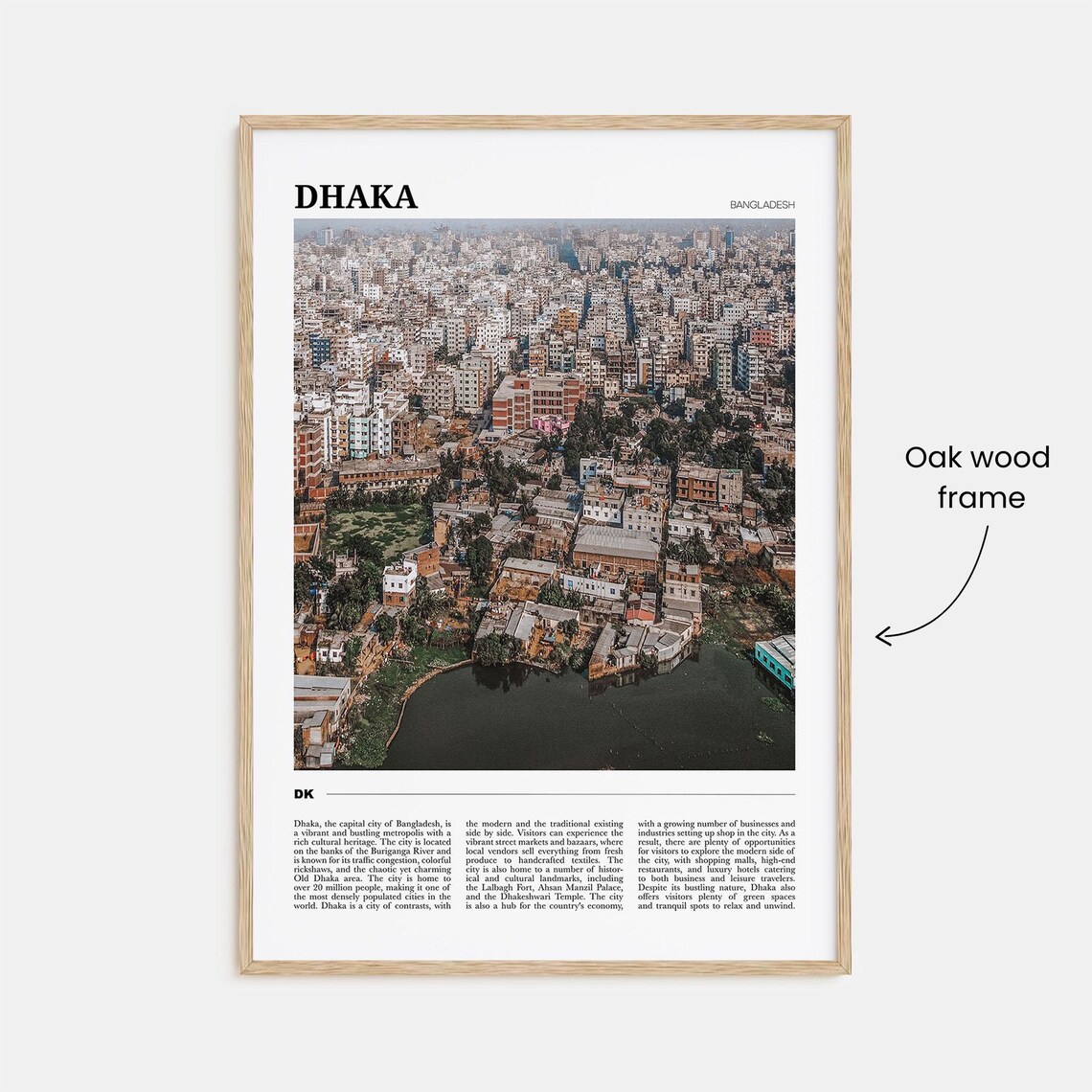 Dhaka Bangladesh Aerial Cityscape Dense City Travel Photo Poster - Image 3