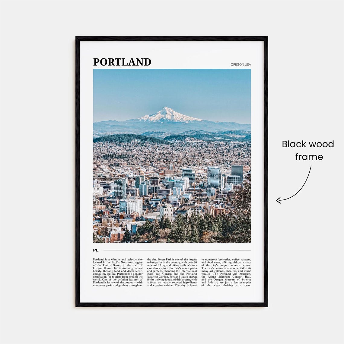 Portland Travel Poster Oregon Portland Wall Art Portland Poster Print Portland Photo Portland Decor Oregon Usa - Image 2