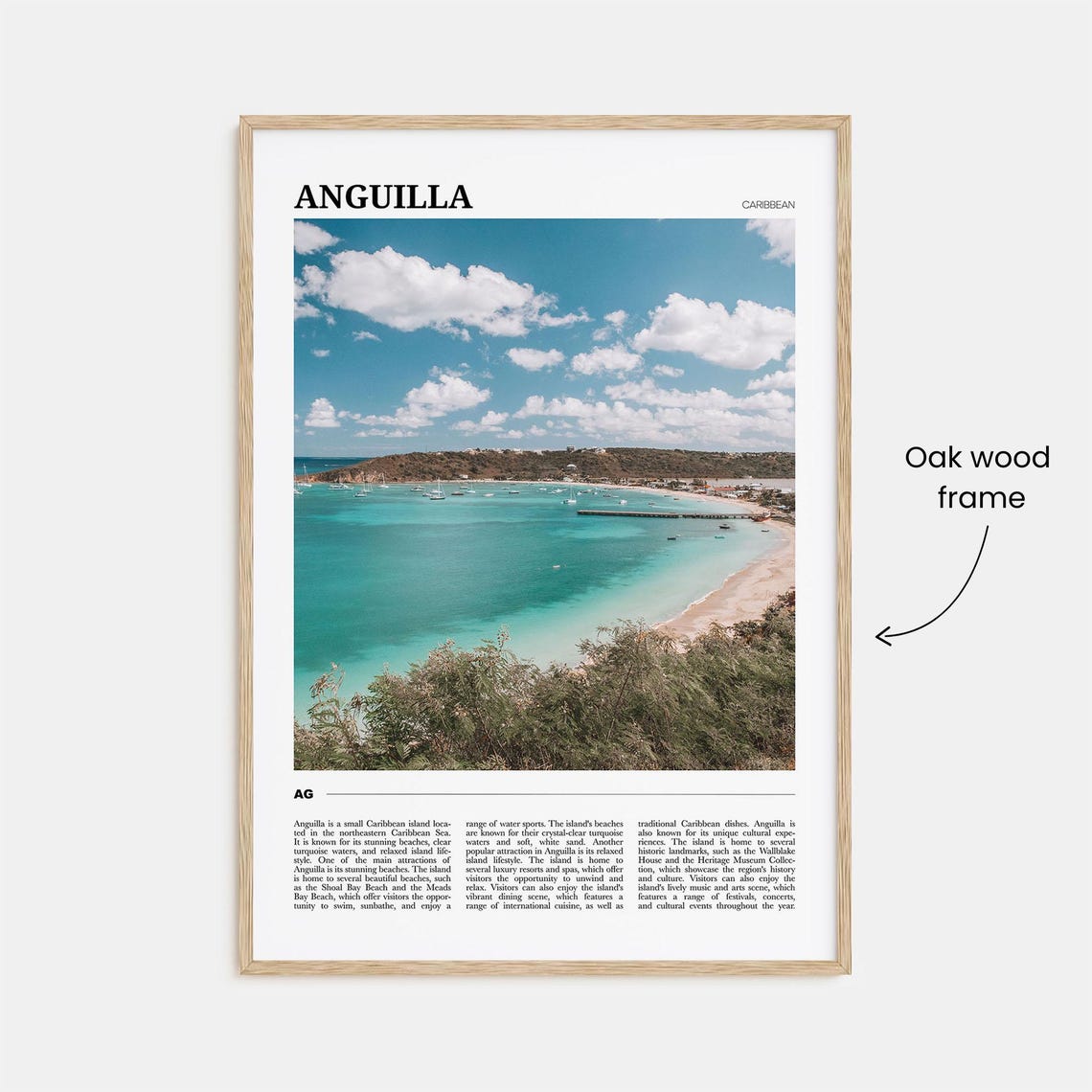 Anguilla Caribbean Turquoise Bay Sailboats Beach Travel Poster - Image 3