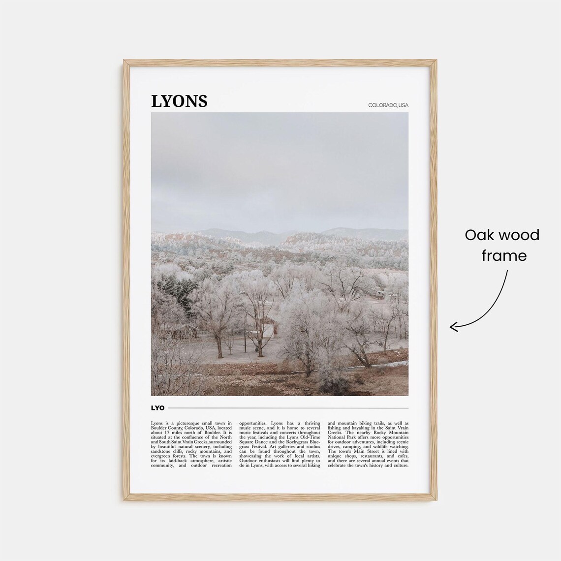 Lyons Travel Poster, Colorado USA Wall Art Print - Image 3