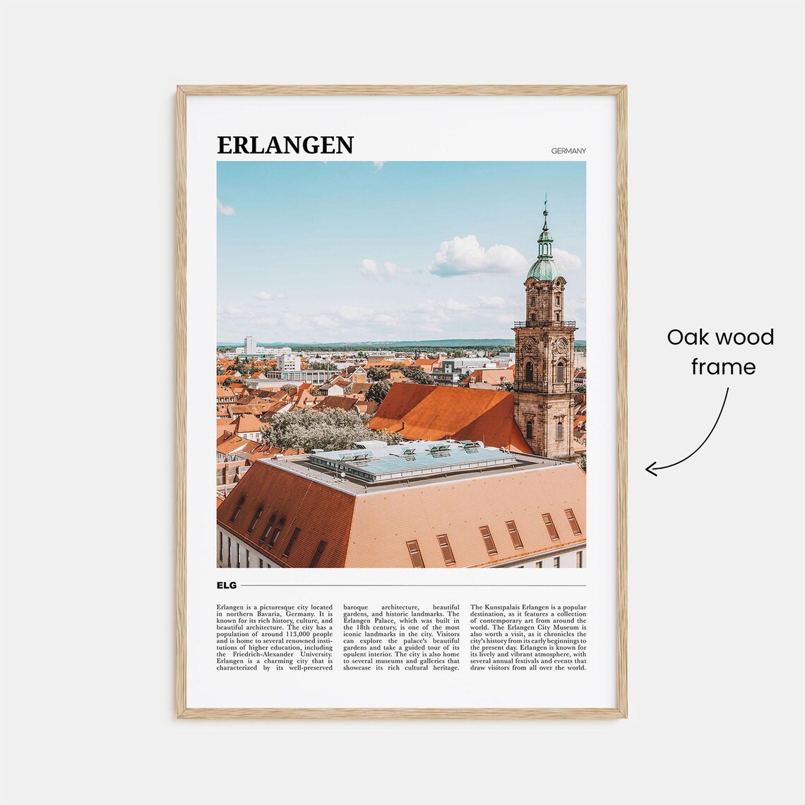 Erlangen Travel Poster, Germany Place Print - Image 3
