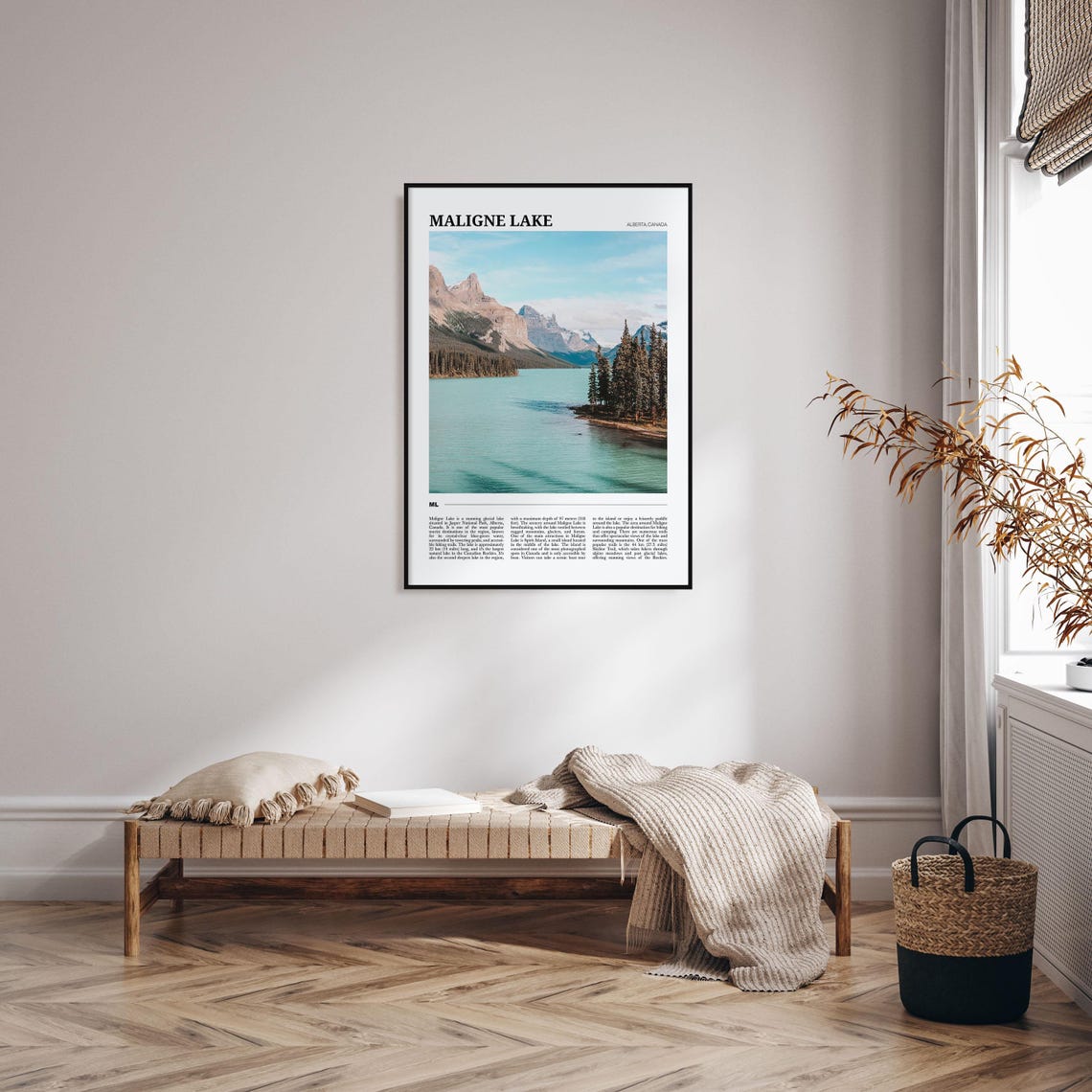 Maligne Lake Travel Poster Maligne Lake Wall Art Maligne Lake Poster Print Maligne Lake Photo Maligne Lake Decor Alberta Canada - Image 4