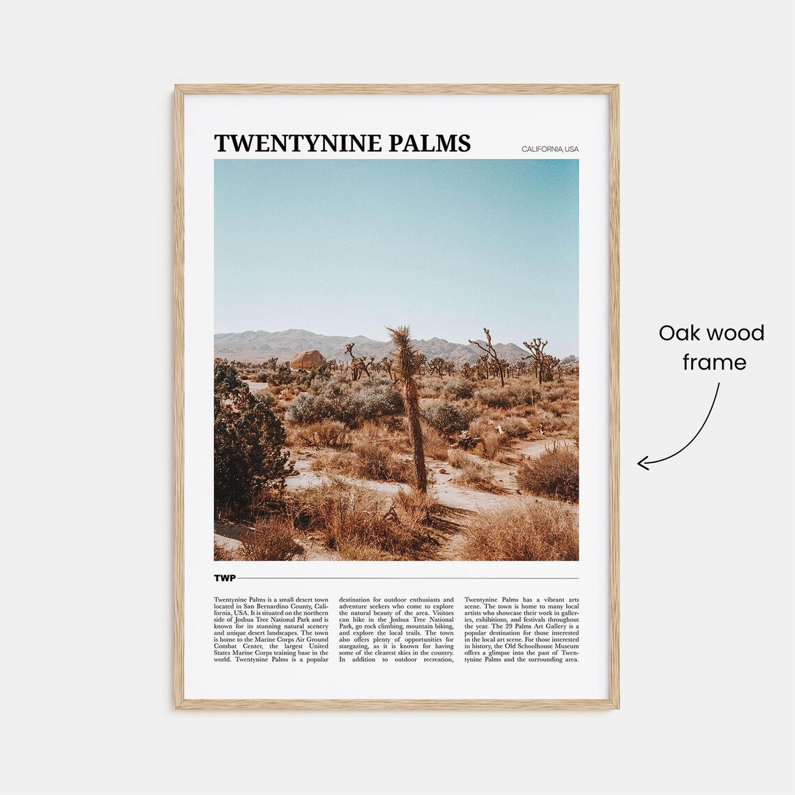 Twentynine Palms Travel Poster, Desert Place Art Print - Image 3