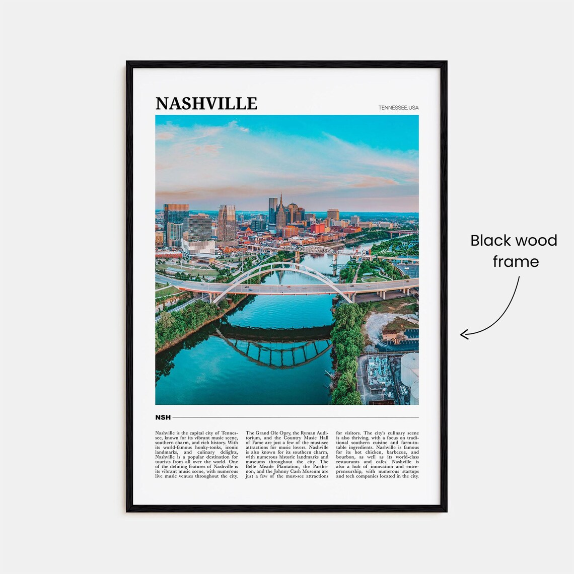 Nashville Travel Poster, Tennessee USA Art Print - Image 2