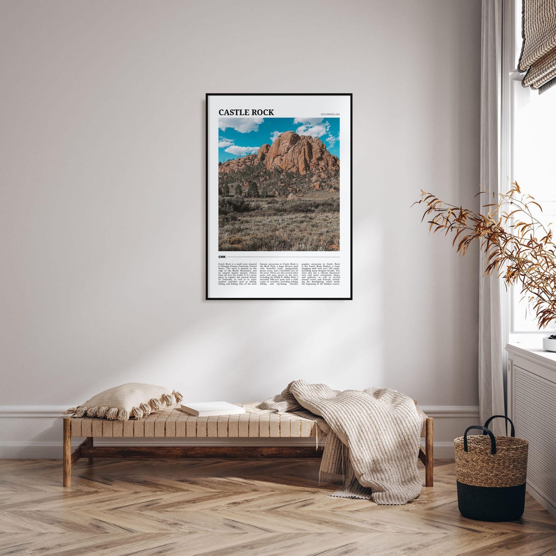 Castle Rock Colorado USA Red Rock Formation Travel Guide Poster - Image 4