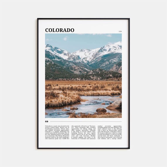 Colorado Travel Poster No 1, Colorado Poster Print