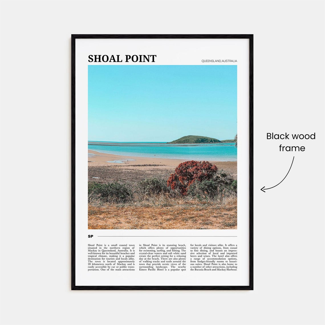 Shoal Point Queensland Australia Sandy Beach Headland Coast Poster - Image 2