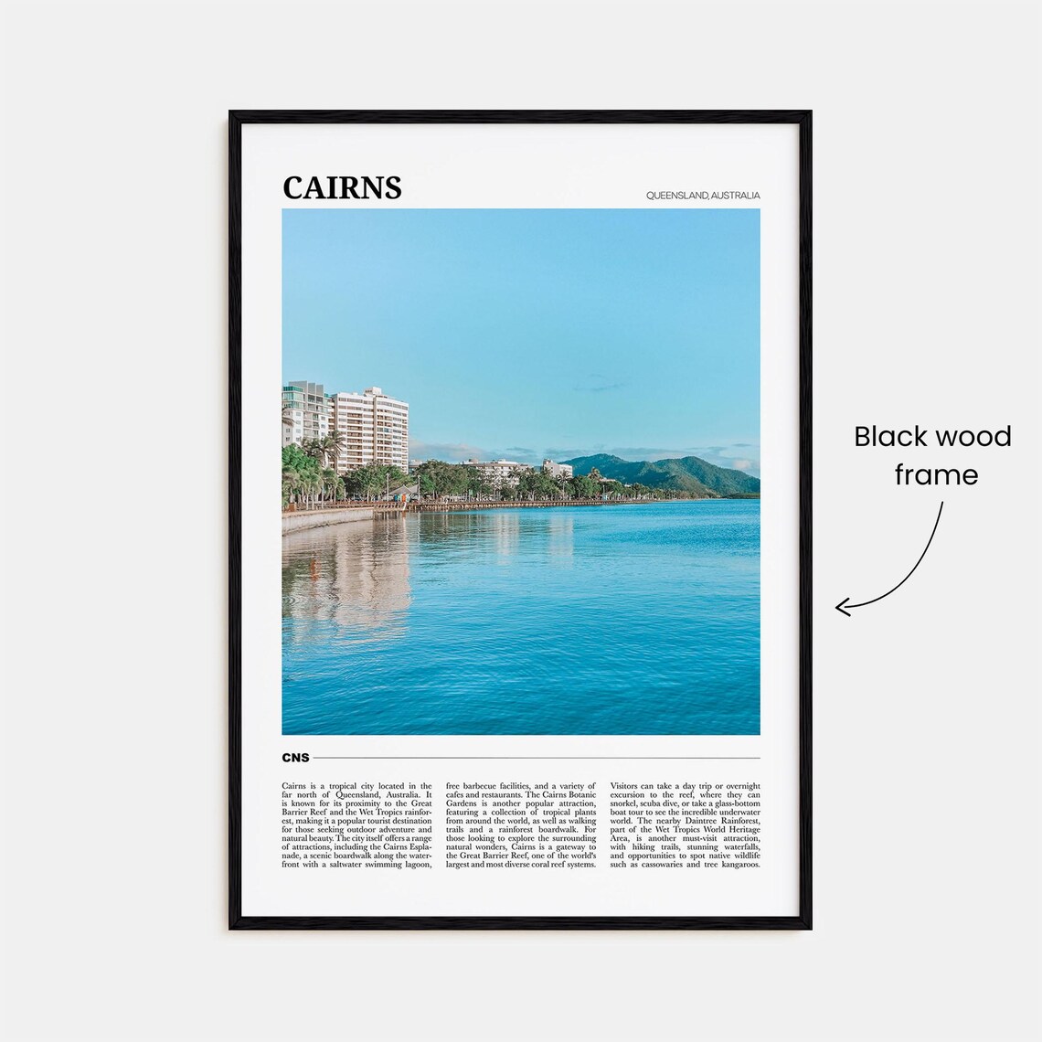 Cairns Travel Poster, Queensland Australia Art Print - Image 2