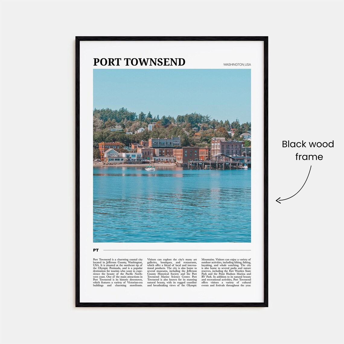 Port Townsend Washington Victorian Harbor Waterfront Travel Poster - Image 2