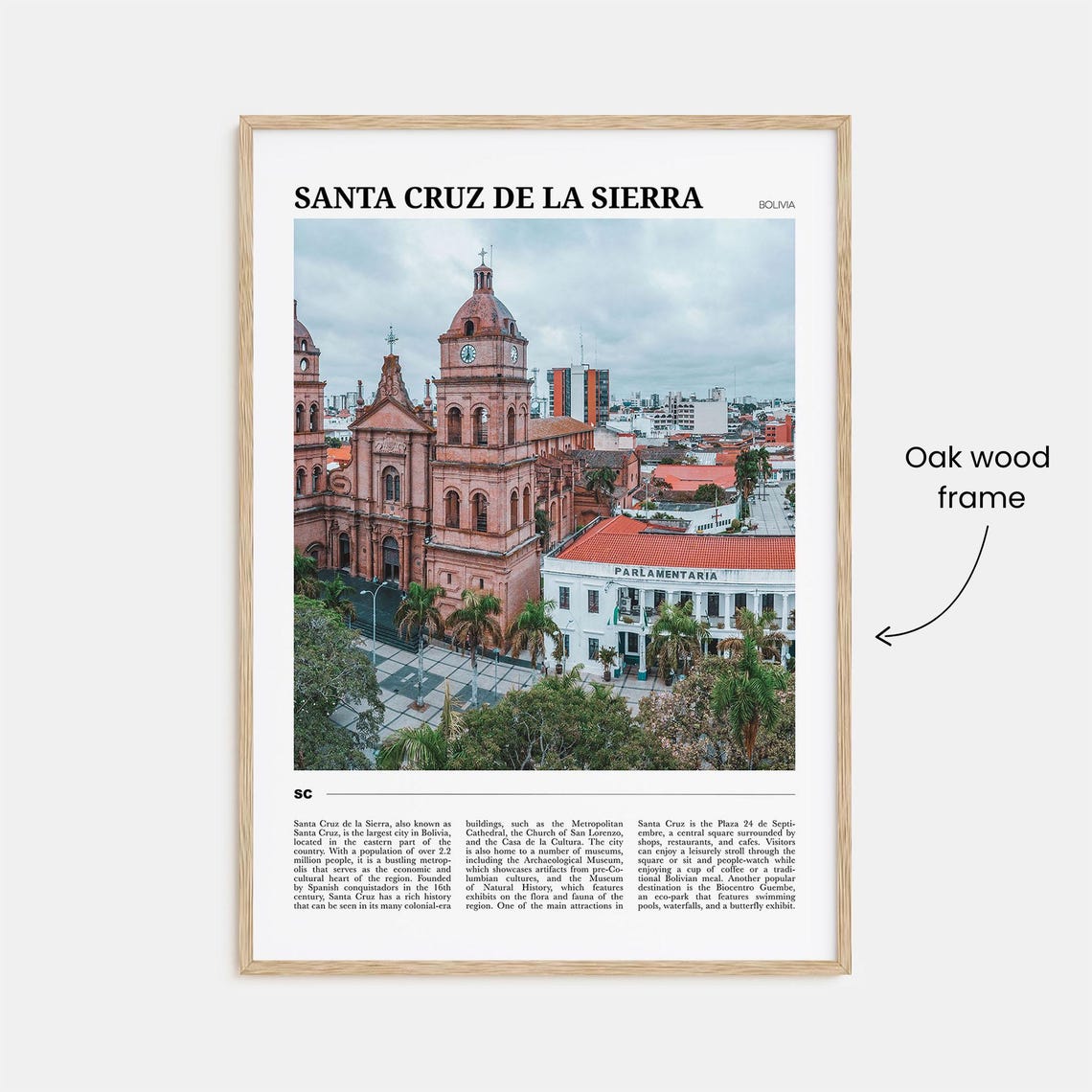Santa Cruz De La Sierra Travel Poster Santa Cruz De La Sierra Wall Art Santa Cruz De La Sierra Poster Print Santa Cruz Photo Santa Cruz - Image 3