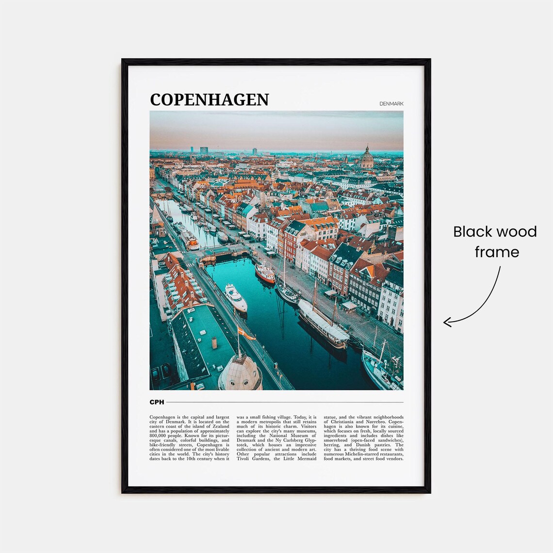 Copenhagen Travel Poster, Denmark City Wall Art - Image 2