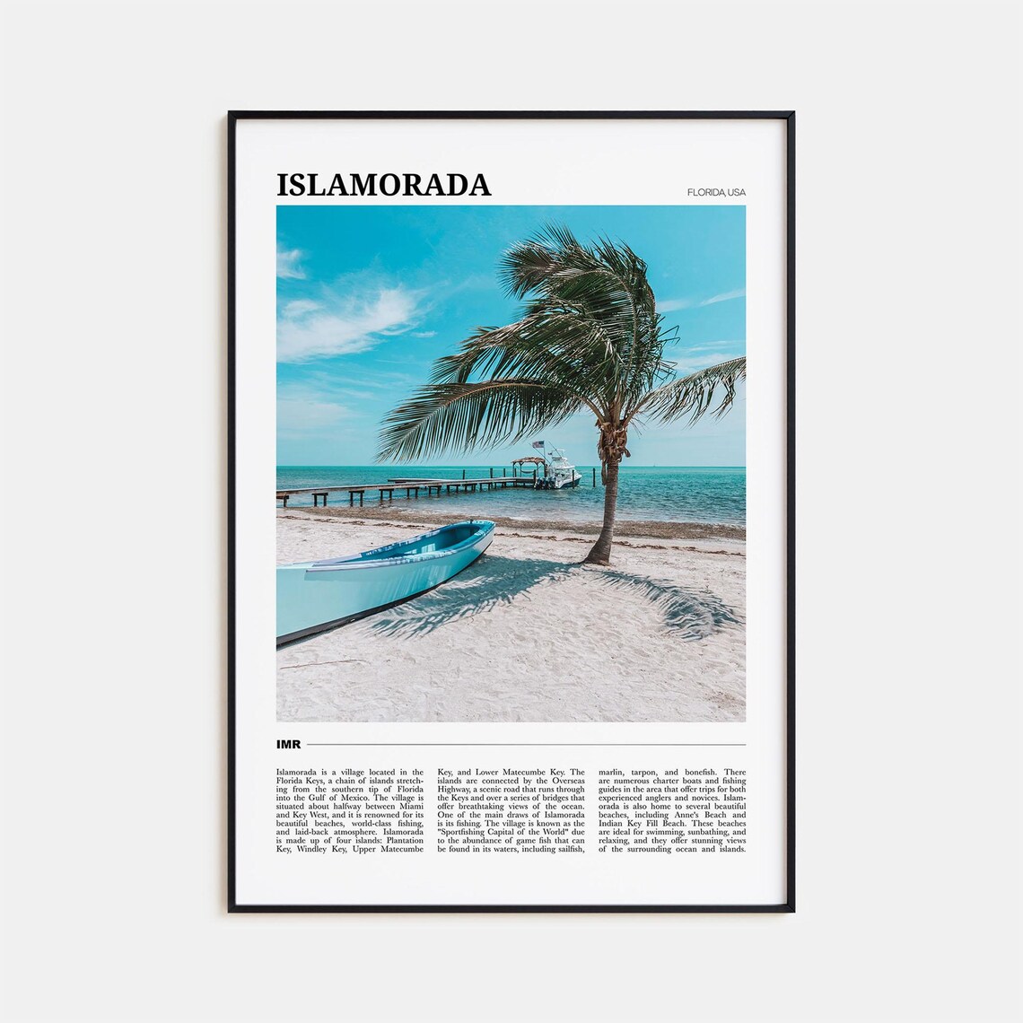 Islamorada Travel Poster, Florida USA Art Print