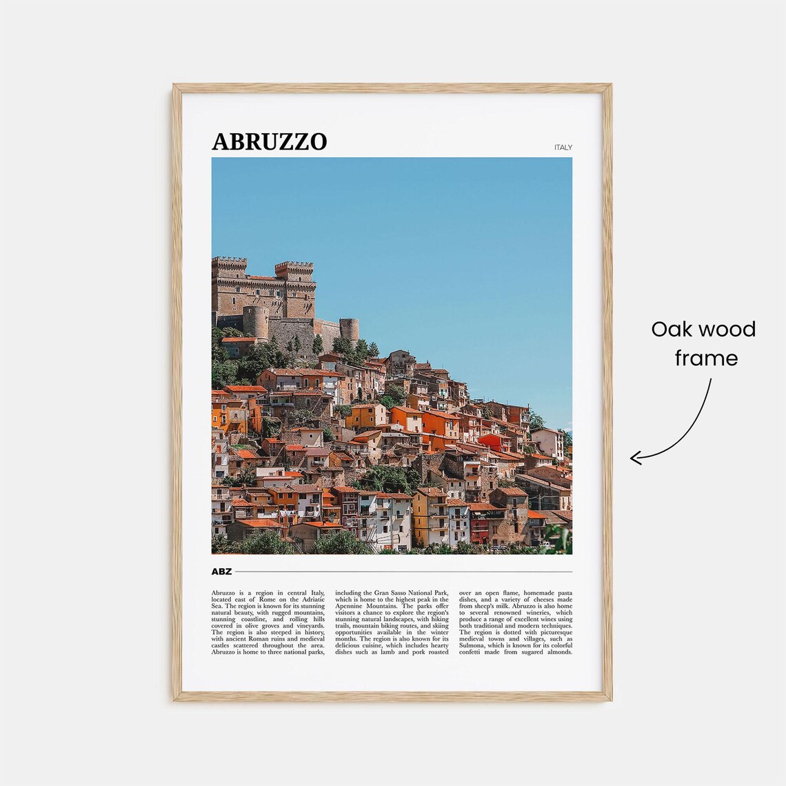 Abruzzo Travel Poster, Italy Travel Poster Print - Image 3