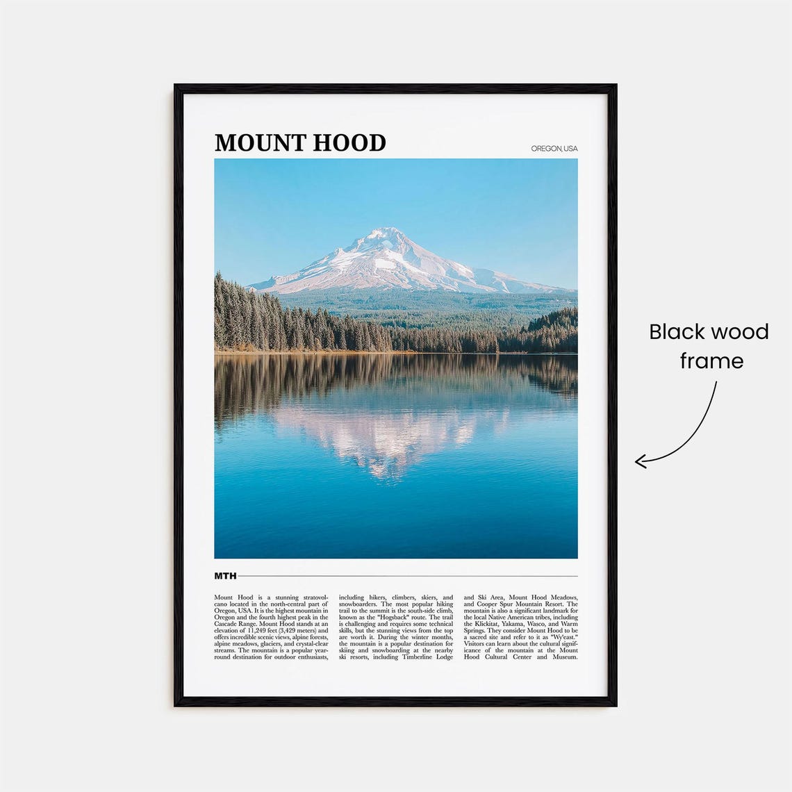 Mount Hood Travel Poster Mount Hood Wall Art Mount Hood Poster Print Mount Hood Photo Mount Hood Decor Oregon Usa - Image 2