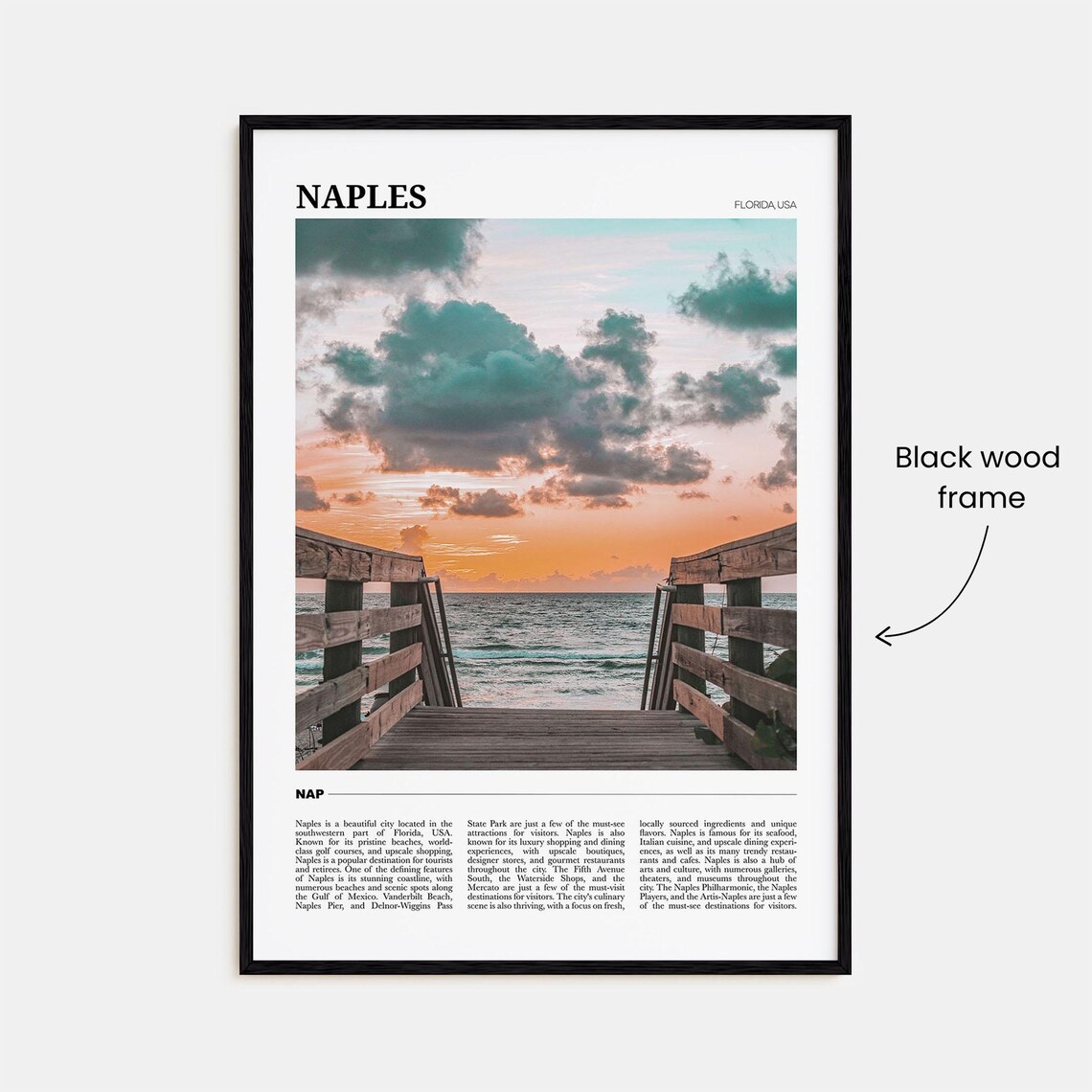 Naples Florida Travel Poster, Naples Wall Art Print - Image 2