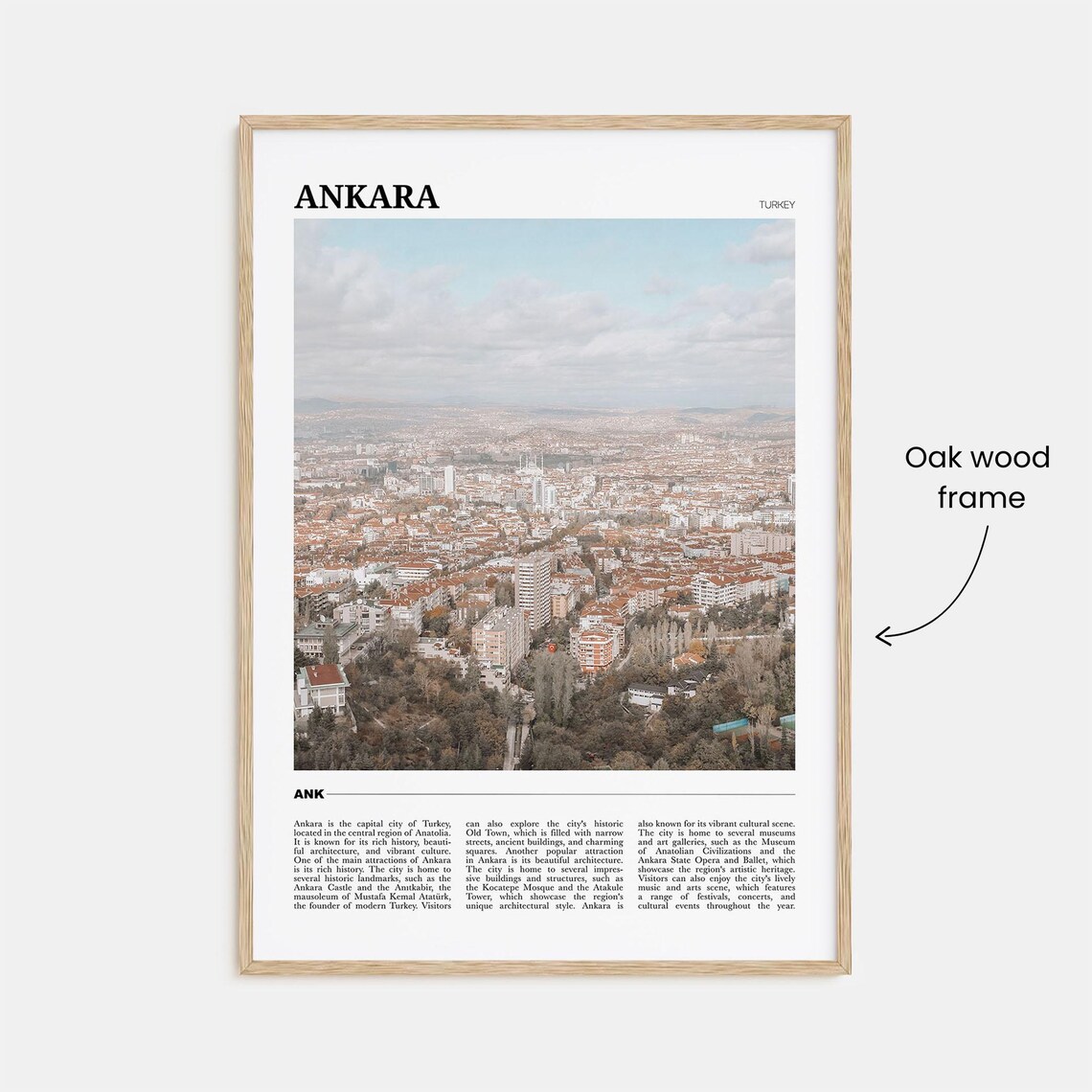 Ankara Turkey Aerial Skyline of the Capital City at Daytime Poster - Image 3