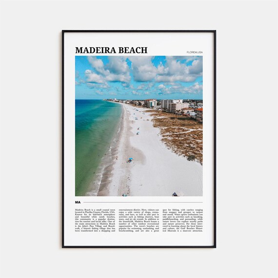 Madeira Beach Travel Poster, Florida Wall Art