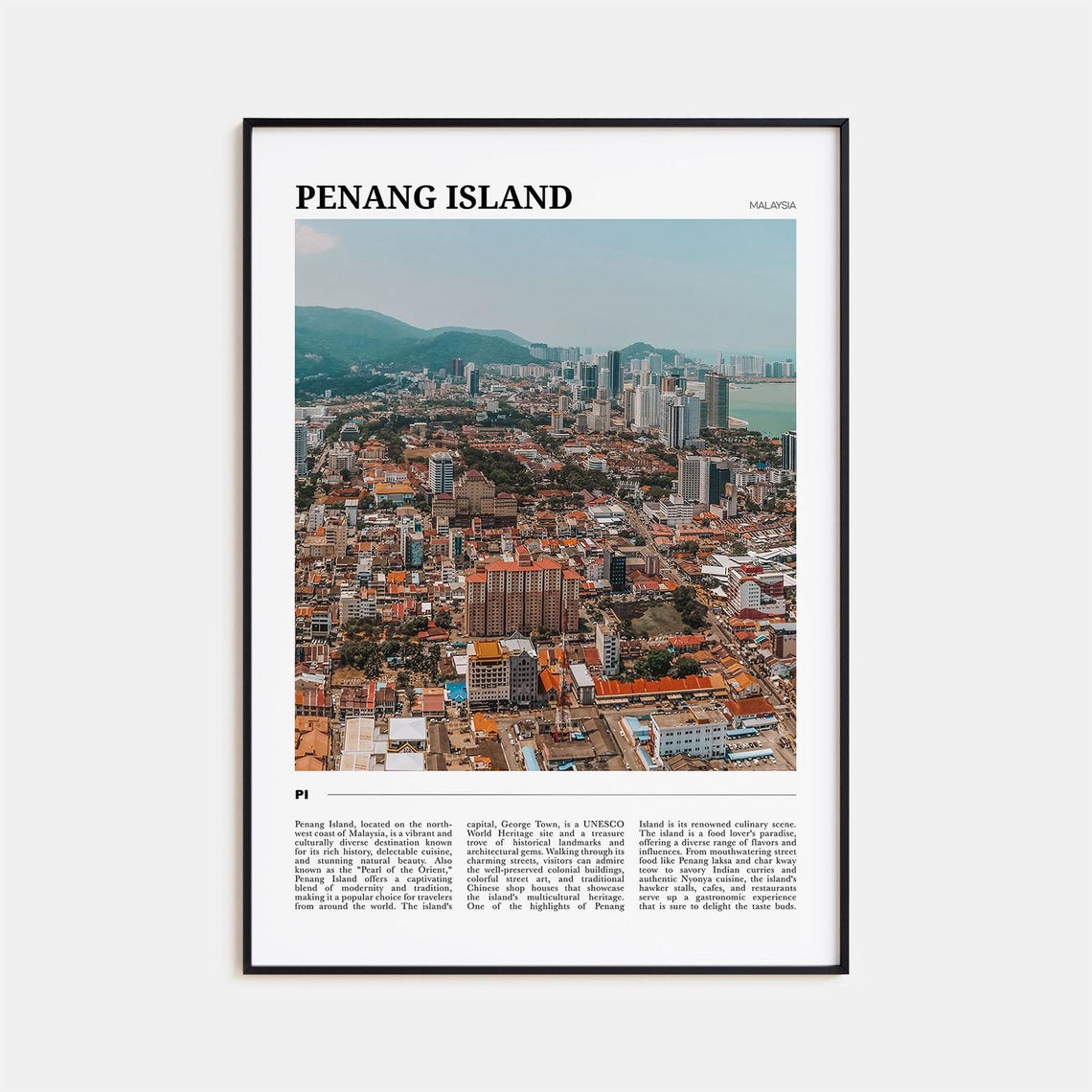 Penang Island Travel Poster Penang Island Wall Art Penang Island Poster Print Penang Island Photo Penang Island Decor Malaysia