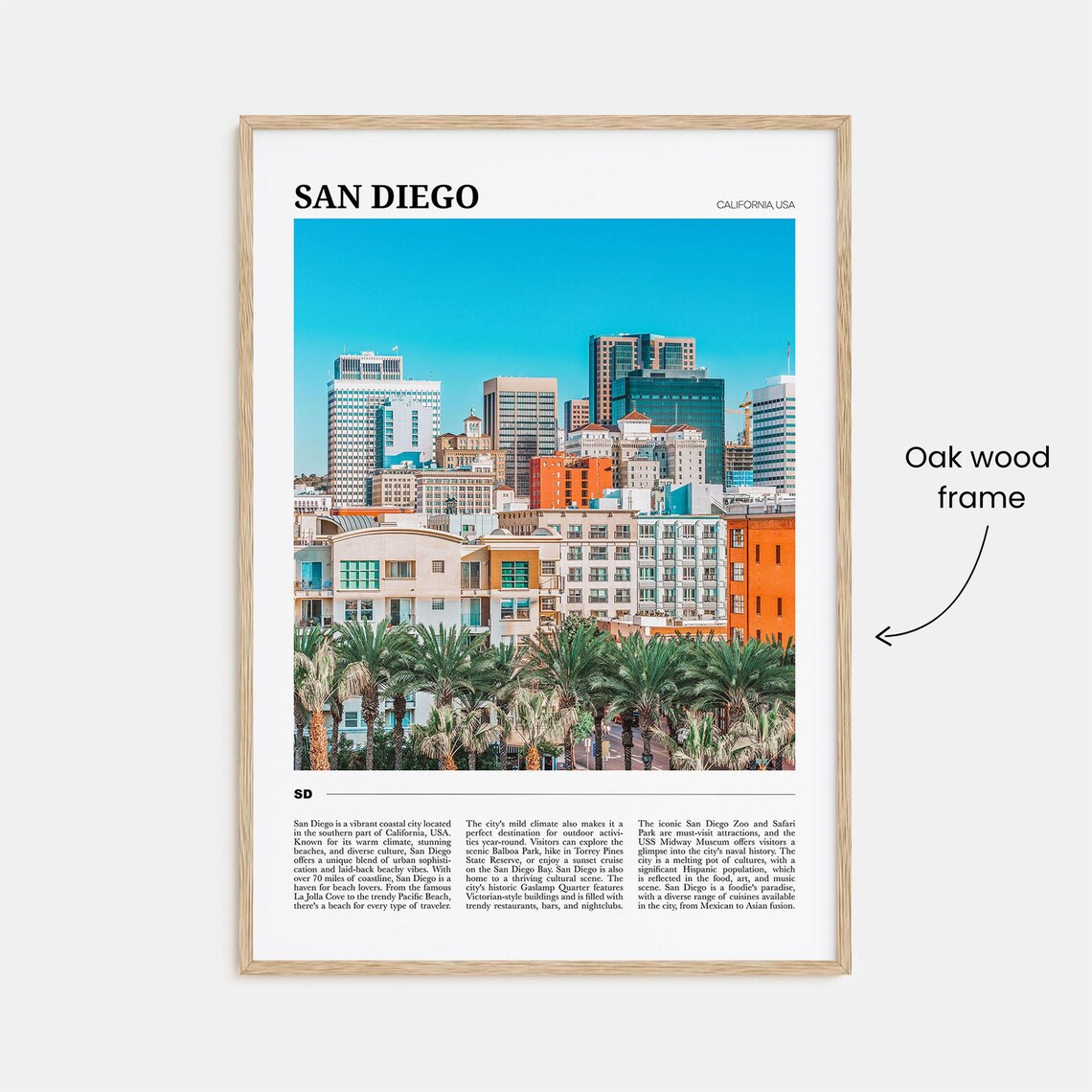 San Diego Travel Poster No 2, California Art Print - Image 3