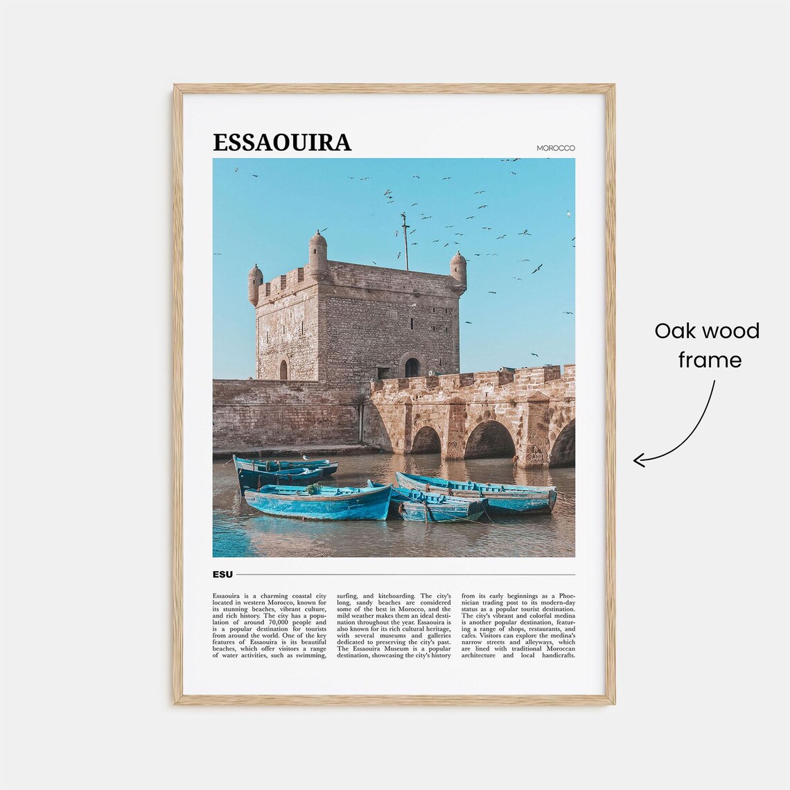 Essaouira Travel Poster, Morocco Wall Art Print - Image 3