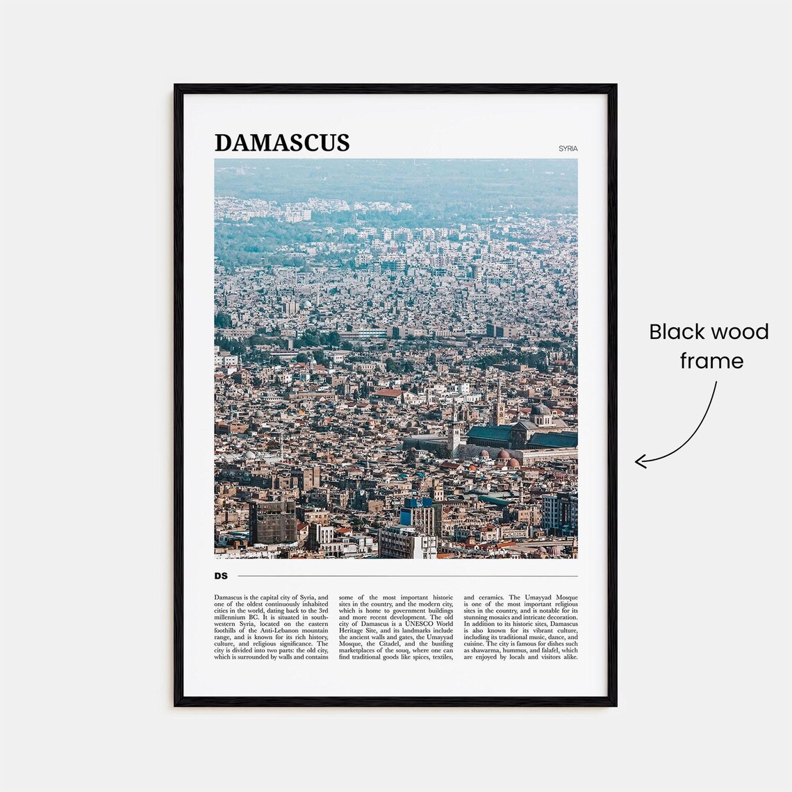 Damascus Travel Poster, Syria Wall Art Print - Image 2