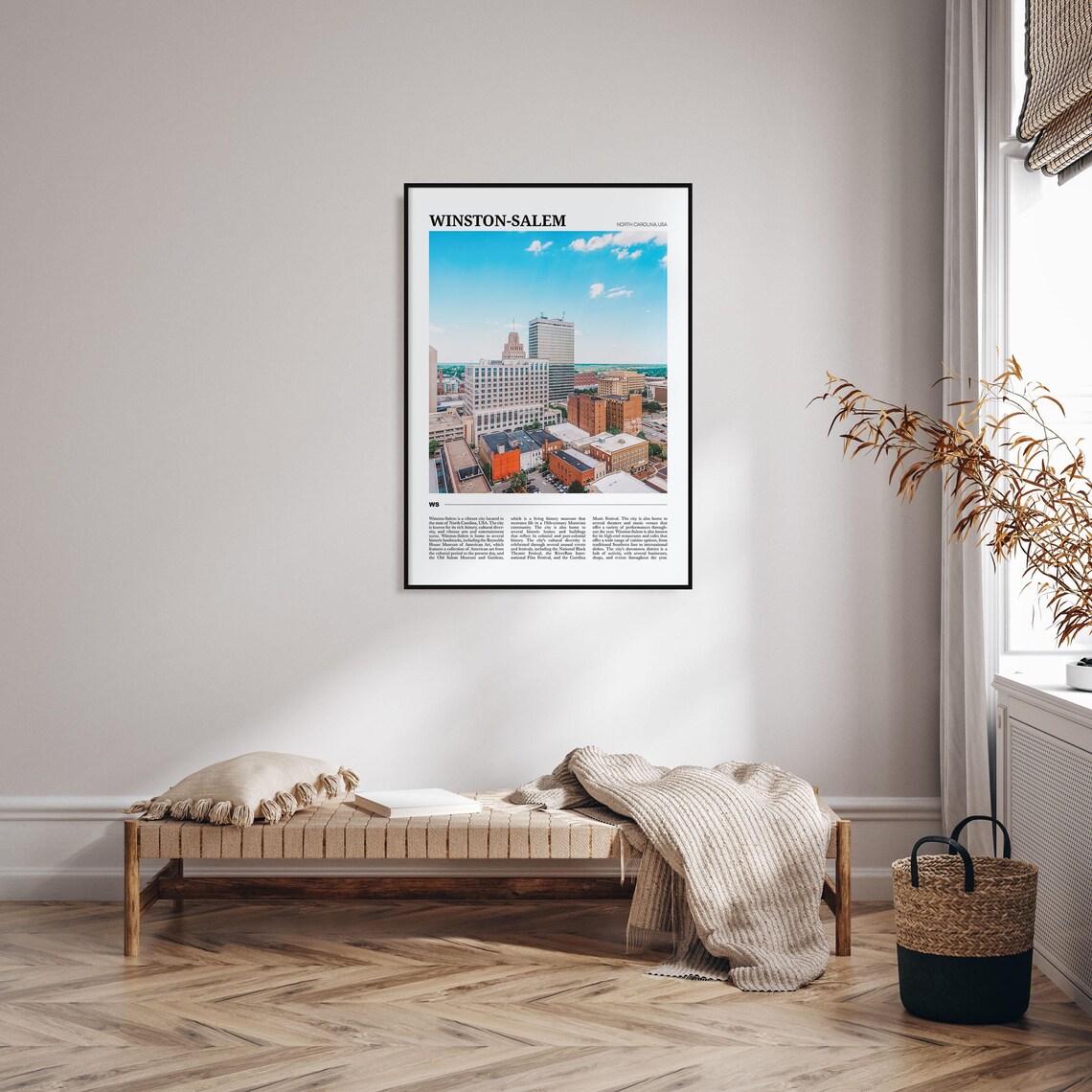 Winston Salem North Carolina Downtown Travel Poster Photo Art - Image 4