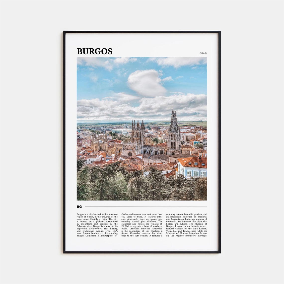 Burgos Travel Poster Burgos Wall Art Burgos Poster Print Burgos Photo Burgos Decor Spain
