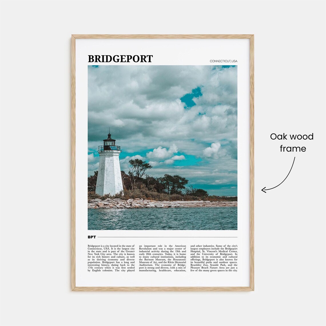 Bridgeport Travel Poster, Connecticut Wall Art Print - Image 3