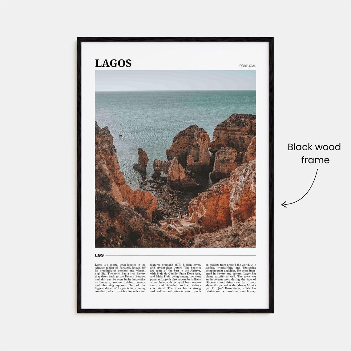 Lagos Portugal Algarve Sea Cliffs Dramatic Coast Travel Poster - Image 2