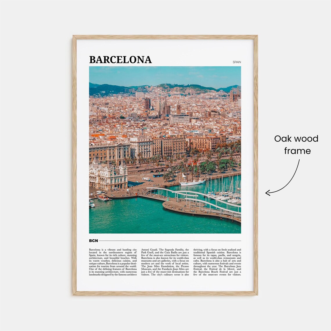 Barcelona Travel Poster, Catalonia Spain Wall Art - Image 3