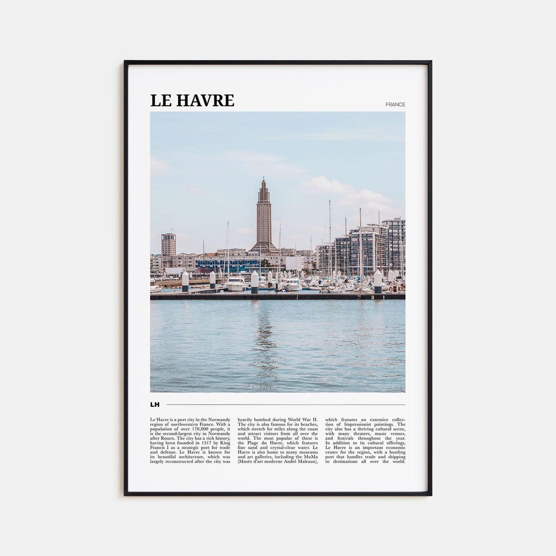 Le Havre Travel Poster Le Havre Wall Art Le Havre Poster Print Le Havre Photo Le Havre Decor France