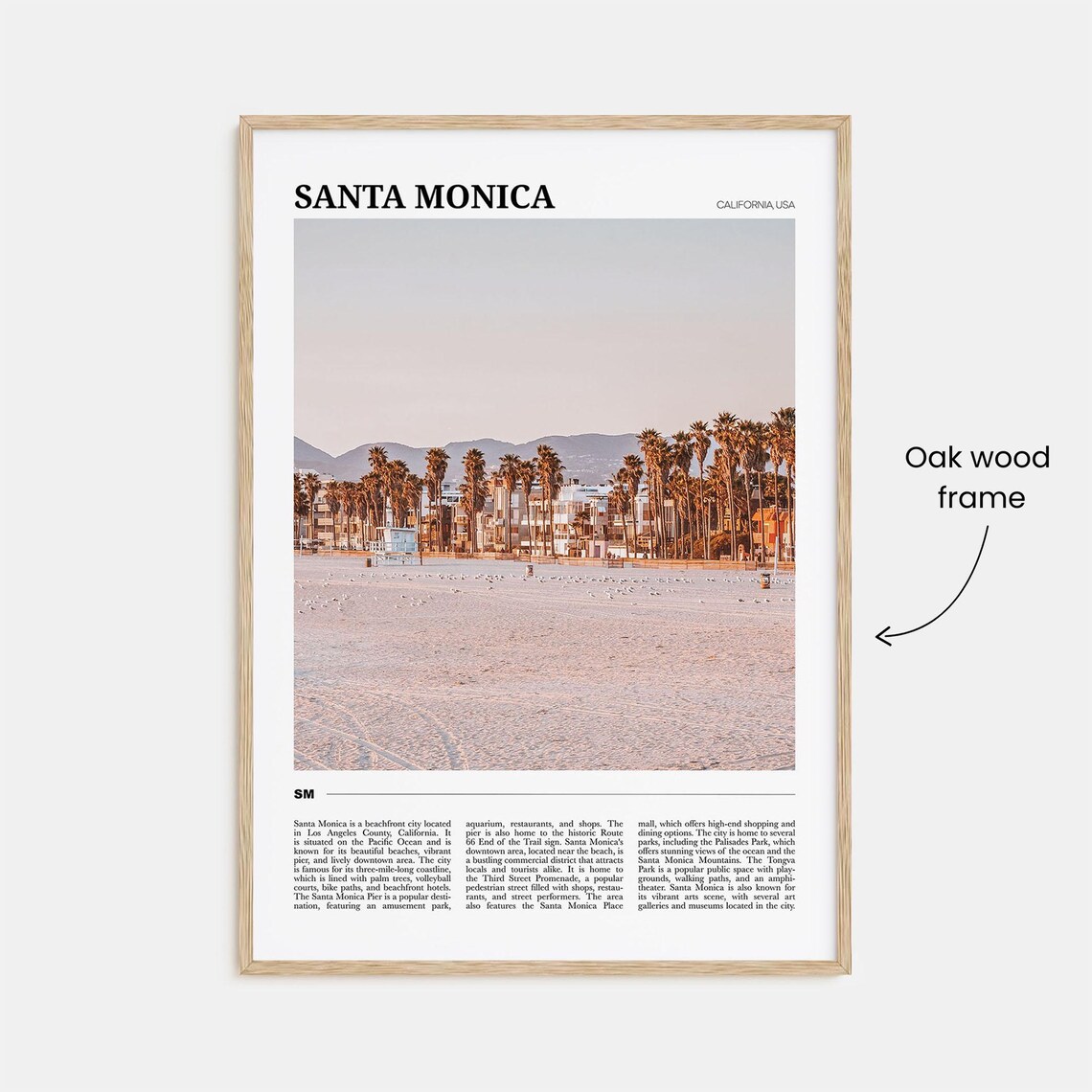 Santa Monica California Wall Art Print - Image 3