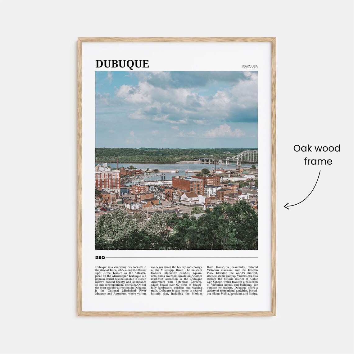 Dubuque Travel Poster, Iowa USA Art Print - Image 3
