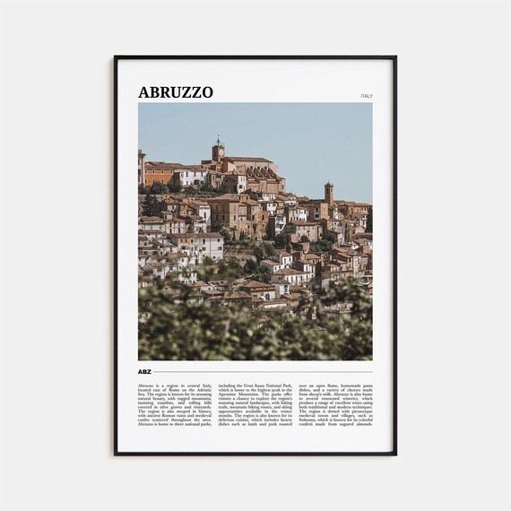 Abruzzo Travel Poster No. 1, Italy Art Print