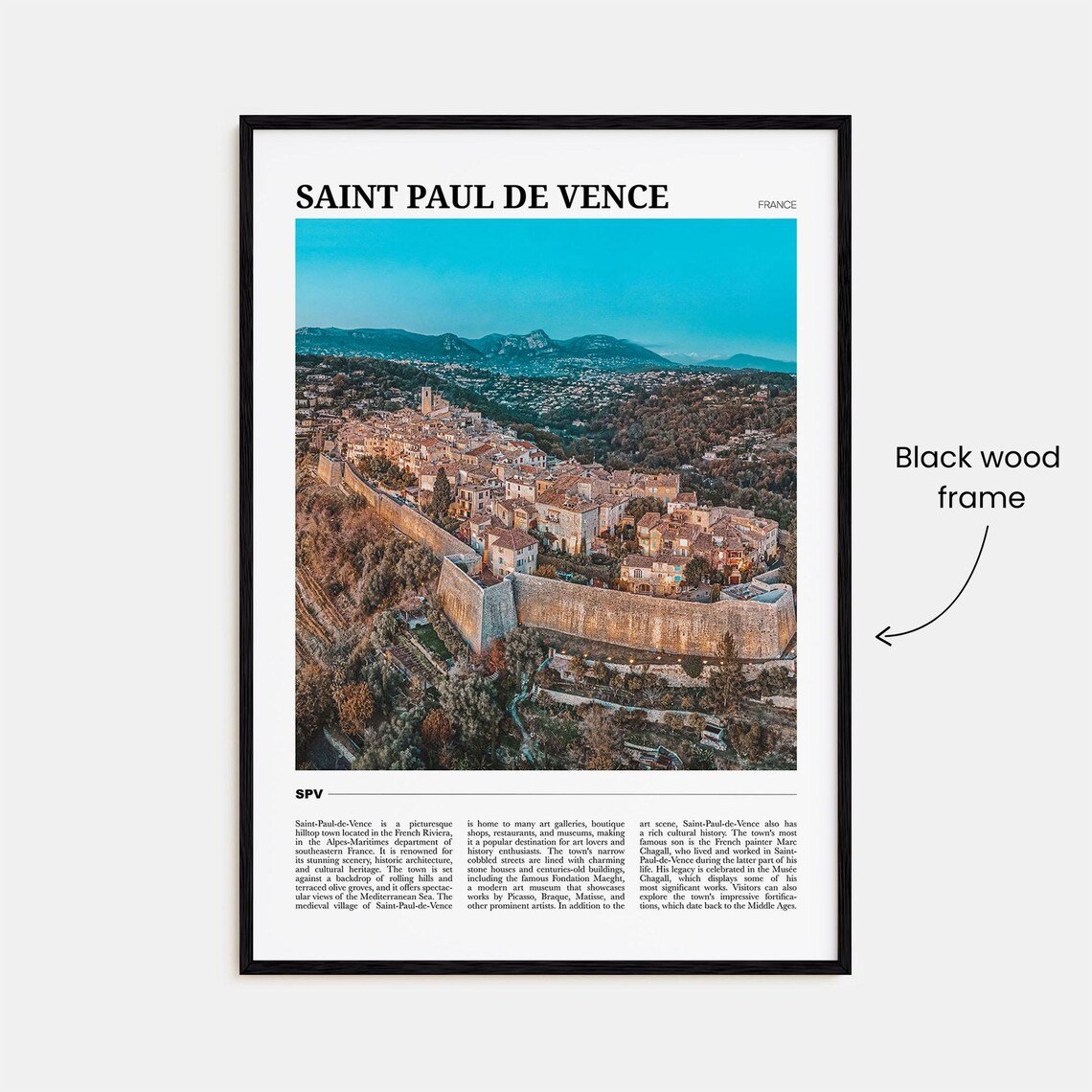 Saint Paul de Vence France Hilltop Village Photo Travel Poster - Image 2