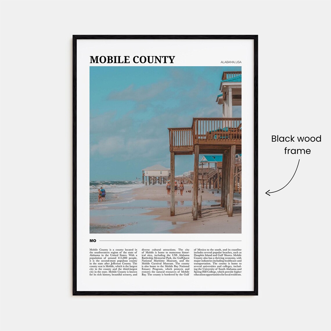 Mobile County Travel Poster, Alabama USA Travel Poster - Image 2