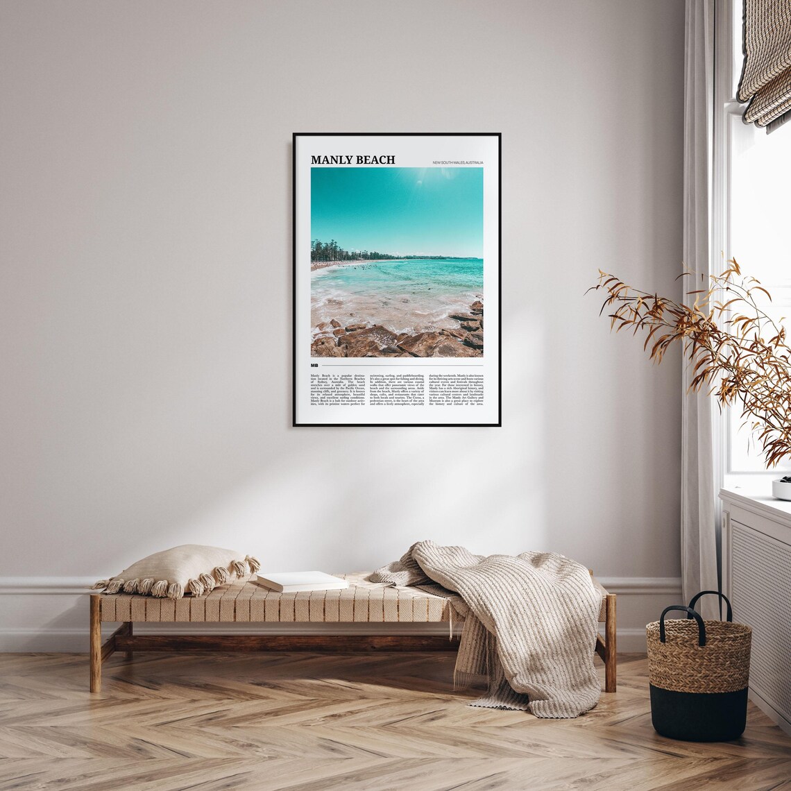 Manly Beach Travel Poster, New South Wales Australia - Image 4