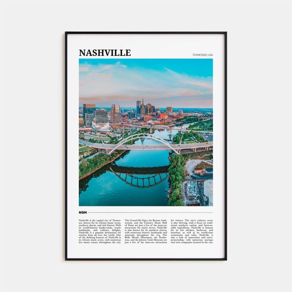 Nashville Travel Poster, Tennessee USA Art Print