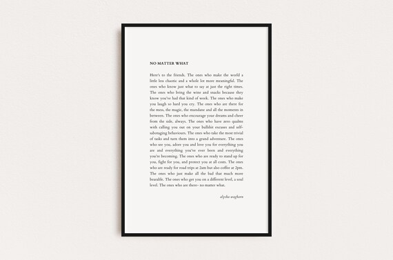 No Matter What Alysha Waghorn Quote Quotes Print Poster Print Wall Art Quotes Typography Print Prints Quotes