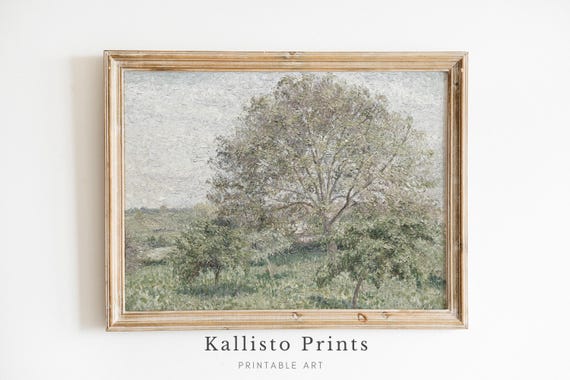 Blossoming Orchard Print Impressionist Spring Tree Art Serene Nature Landscape Wall Art223